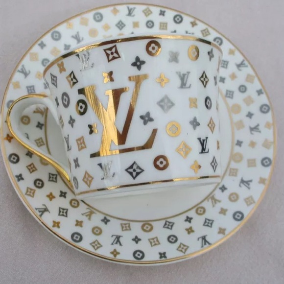 NOW 1/2 PRICE! RARE-LV- PORCELAIN TEA/COFFEE CUP AND SAUCER SET - Picture 5 of 9
